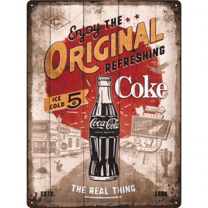 Skilt preget 30x40 Coca-Cola Original Coke