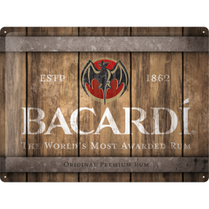Skilt preget 30x40 Bacardi