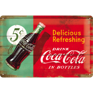Skilt 20x30 Coca-Cola Delicious Refreshing