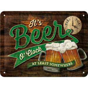 Skilt 15x20 Beer O'clock