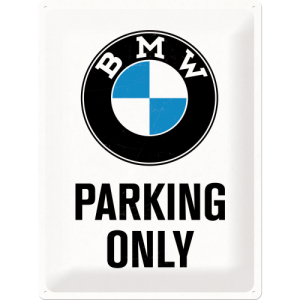Skilt preget 30x40 BMW parking only