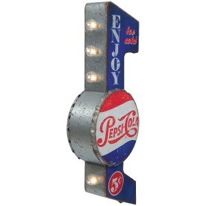 Lysskilt Pepsi-Cola m/lyspærer