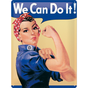 Skilt preget 30x40 We can do it