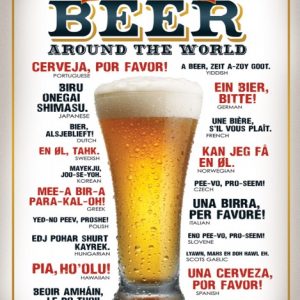 Skilt 30x40 Beer around the world