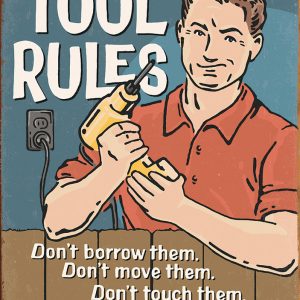 Skilt 30x40 Tool Rules