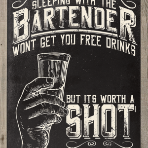 Skilt 30x40 Bartender