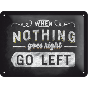 Skilt 15x20 Go left