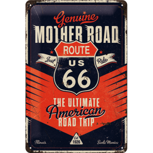 Skilt 20x30 Route 66 Mother road