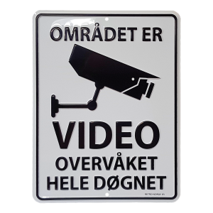 Skilt 15x20 Video overvåket