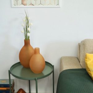141 Vase Lotus stor "rust"