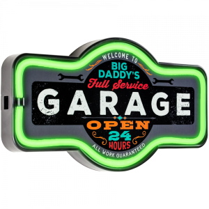 Lysskilt Dads garage