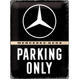 Skilt preget 30x40 Mercedes parking only