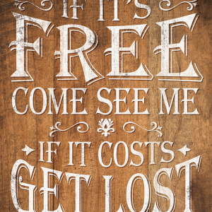 Skilt 30x40 If it's free
