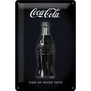 Skilt 20x30 Coca-Cola sort