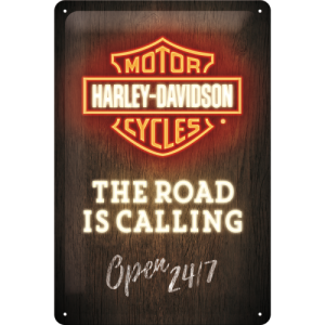 Skilt 20x30 Harley-Davidson The road is calling