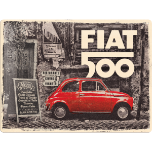 Skilt preget 30x40 Fiat 500