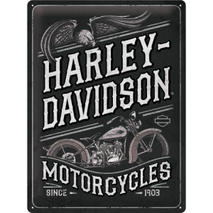 Skilt preget 30x40 Harley-Davidson motorcycles eagle