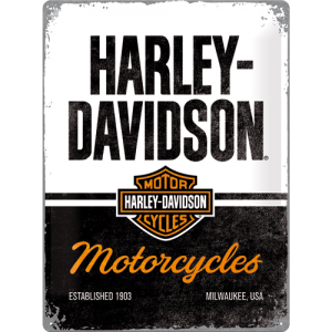 Skilt preget 30x40 Harley-Davidson motorcycles