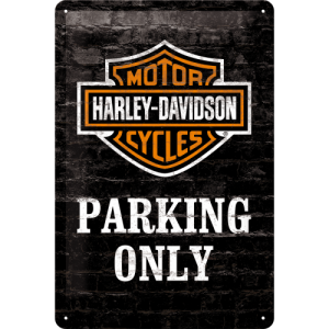 Skilt 20x30 Harley-Davidson Parking only