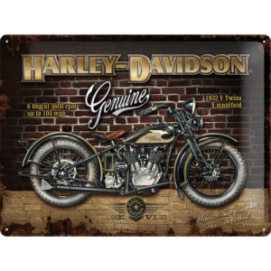Skilt preget 30x40 Harley-Davidson 1933