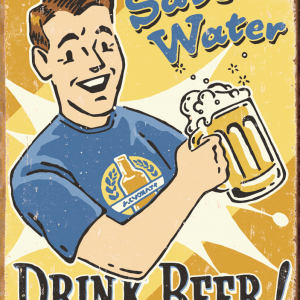 Skilt 30x40 Save water