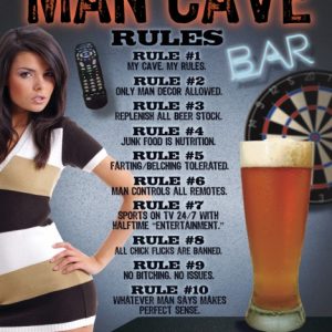 Skilt 30x40 Man Cave Rules