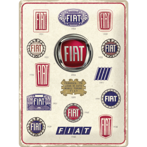 Skilt preget 30x40 Fiat Logo