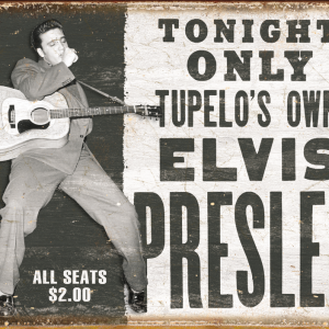 Skilt 30x40 Elvis Presley Tonight only