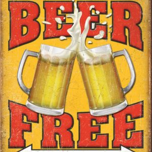 Skilt 30x40 Beer free