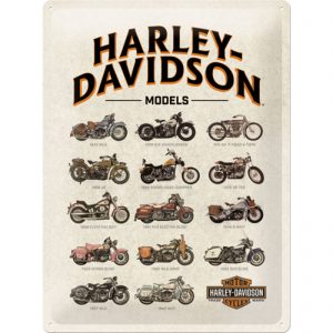 Skilt preget 30x40 Harley-Davidson models