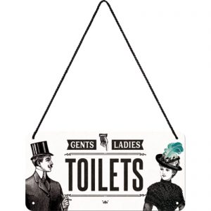 Skilt 10x20 Toilets