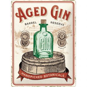 Skilt preget 30x40 Aged Gin