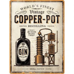 Skilt preget 30x40 Copper-Pot Gin