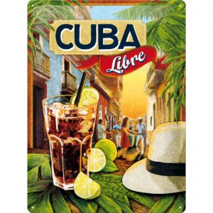 Skilt preget 30x40 Cuba libre