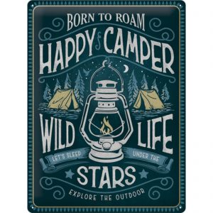 Skilt preget 30x40 Happy campers