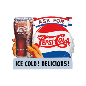 Skilt 30x40 Pepsi Cola Ice cold! Delicious!