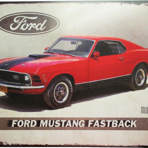 Skilt 30x40 Mustang 1970 Fastback Mach1