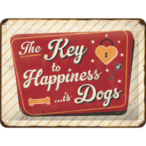 Skilt 15x20 Key to Happiness