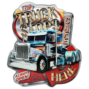 Formede skilt Truck stops Cafe