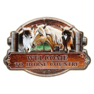 Formede skilt Welcome to hours country