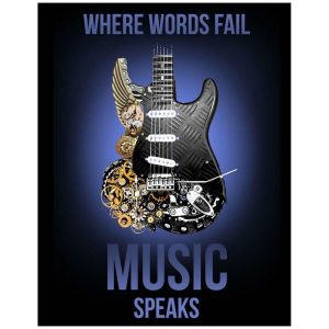 Skilt 30x40 Music Speaks