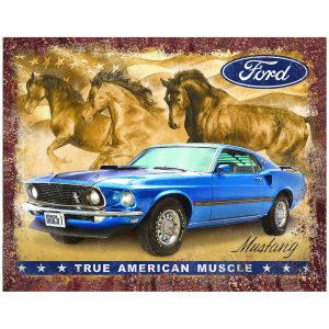 Skilt 30x40 Ford Mustang flag