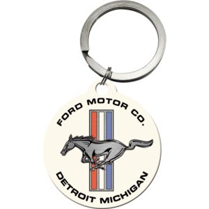 Nøkkelring Ford Mustang Horse & Stripes
