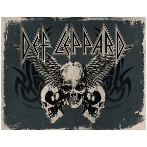 Skilt 30x40 Def Leppard  Skulls