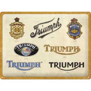 Skilt preget 30x40 Triumph Logo Evolution