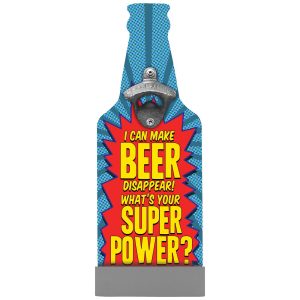 Flaskeåpner Beer Super Power Plaque