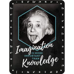 Skilt 15x20 Einstein Imagination & Knowledge