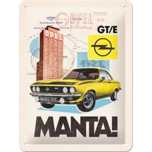Skilt 15x20 Opel Manta! GT/E