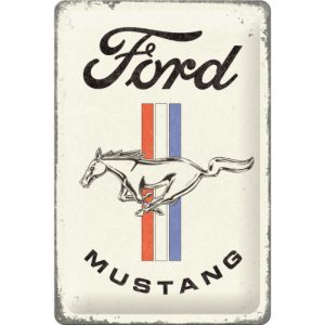 Skilt 20x30 Ford Mustang Horse & Stripes Logo