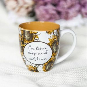 Tekstkopp nr 11 En liten kopp med solskinn